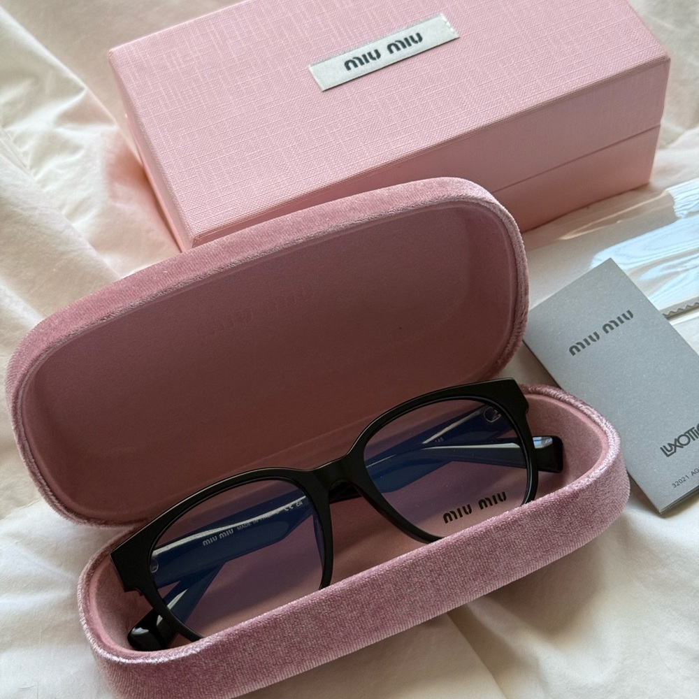 Miu Miu Black Eyeglasses MU 02VV VAU10